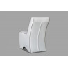 Fauteuil design en PU blanc/taupe Fidusa