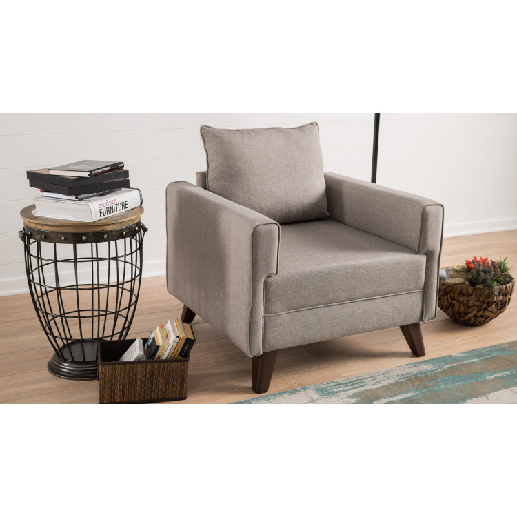 Fauteuil moderne en tissu Celia