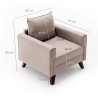 Fauteuil moderne en tissu Celia