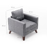 Fauteuil moderne en tissu Celia