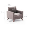 Fauteuil moderne en tissu Celia