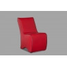 Fauteuil design en PU rouge/noir Fidusa