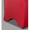 Fauteuil design en PU rouge/noir Fidusa