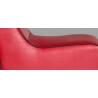 Fauteuil design en PU rouge/noir Fidusa