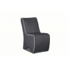 Fauteuil design en tissu gris foncé/blanc Fidusa II