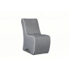 Fauteuil design en tissu gris clair/blanc Fidusa II