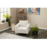 Fauteuil moderne en tissu crème Paula