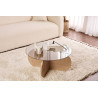 Table basse ronde moderne Ø 75 cm en verre Alina