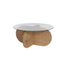 Table basse ronde moderne Ø 75 cm en verre Alina