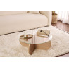 Table basse ronde moderne Ø 75 cm en verre Alina