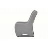 Fauteuil design en tissu gris clair/blanc Fidusa II