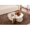Table basse ronde moderne Ø 75 cm en verre Alina