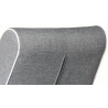 Fauteuil design en tissu gris clair/blanc Fidusa II
