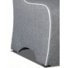 Fauteuil design en tissu gris clair/blanc Fidusa II