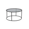 Table basse ronde moderne Ø 80 cm en verre Astonia