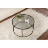 Table basse ronde moderne Ø 80 cm en verre Astonia