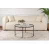 Table basse ronde moderne Ø 80 cm en verre Astonia
