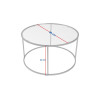 Table basse ronde moderne Ø 80 cm en verre Astonia