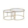 Lot de 2 tables basses rondes modernes en verre Astonia