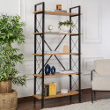 Etag&egrave;re industrielle H 180 cm en m&eacute;tal noir Booker