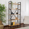 Etagère industrielle H 180 cm en métal noir Booker