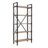 Etagère industrielle H 180 cm en métal noir Booker