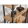 Etagère industrielle H 180 cm en métal noir Booker