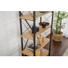 Etagère industrielle H 180 cm en métal noir Booker