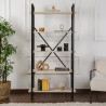 Etagère industrielle H 180 cm en métal noir Booker