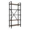Etagère industrielle H 180 cm en métal noir Booker