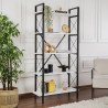 Etagère industrielle H 180 cm en métal noir Booker