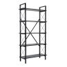 Etagère industrielle H 180 cm en métal noir Booker