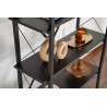 Etagère industrielle H 180 cm en métal noir Booker
