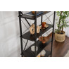 Etagère industrielle H 180 cm en métal noir Booker