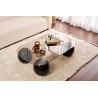 Table basse noire moderne en verre Evina