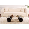 Table basse noire moderne en verre Evina