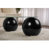 Table basse noire moderne en verre Evina