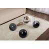 Table basse noire moderne en verre Evina