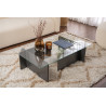 Table basse moderne rectangulaire en verre Flavie