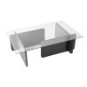 Table basse moderne rectangulaire en verre Flavie