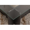Table basse moderne rectangulaire en verre Flavie