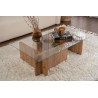 Table basse moderne rectangulaire en verre Flavie