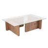 Table basse moderne rectangulaire en verre Flavie