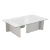 Table basse moderne rectangulaire en verre Flavie