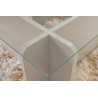 Table basse moderne rectangulaire en verre Flavie