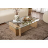 Table basse moderne rectangulaire en verre Flavie