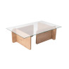 Table basse moderne rectangulaire en verre Flavie