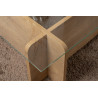 Table basse moderne rectangulaire en verre Flavie