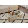 Table basse moderne rectangulaire en verre Flavie