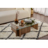 Table basse moderne rectangulaire en verre Flavie